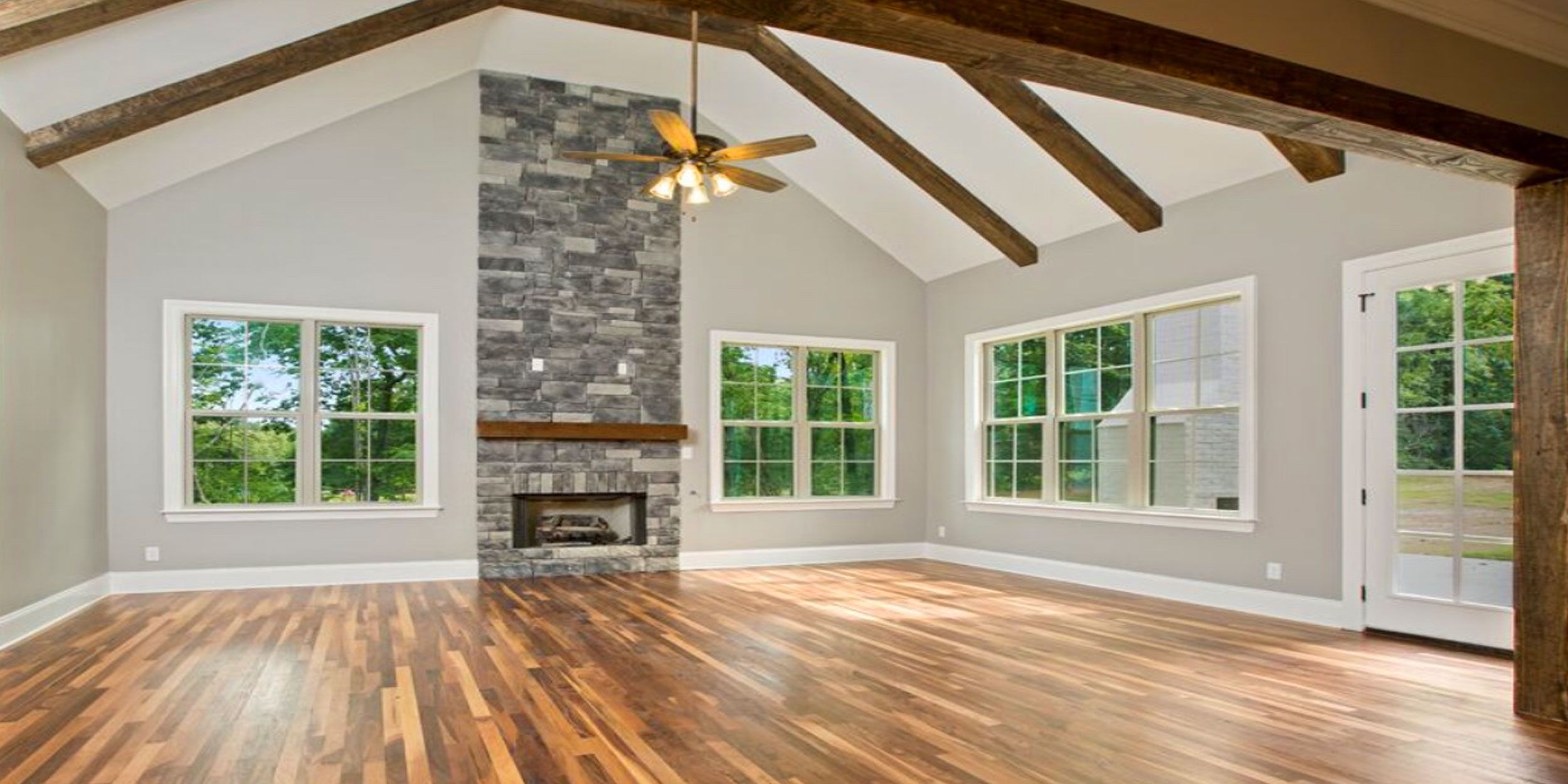 Custom home featuring hardwood floors