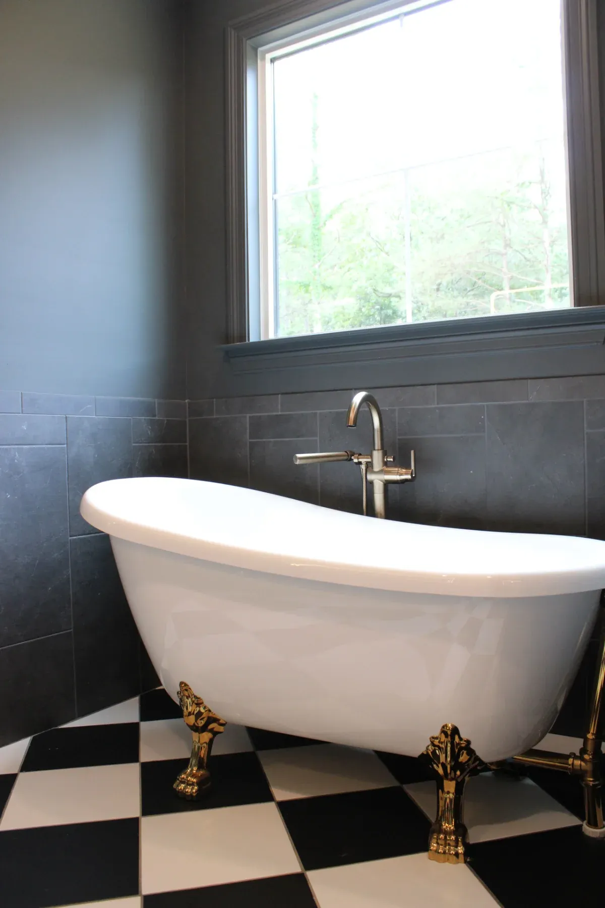 Classic tub meets modern home design.