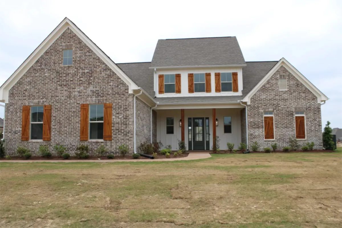 The Allen plan front view photo.